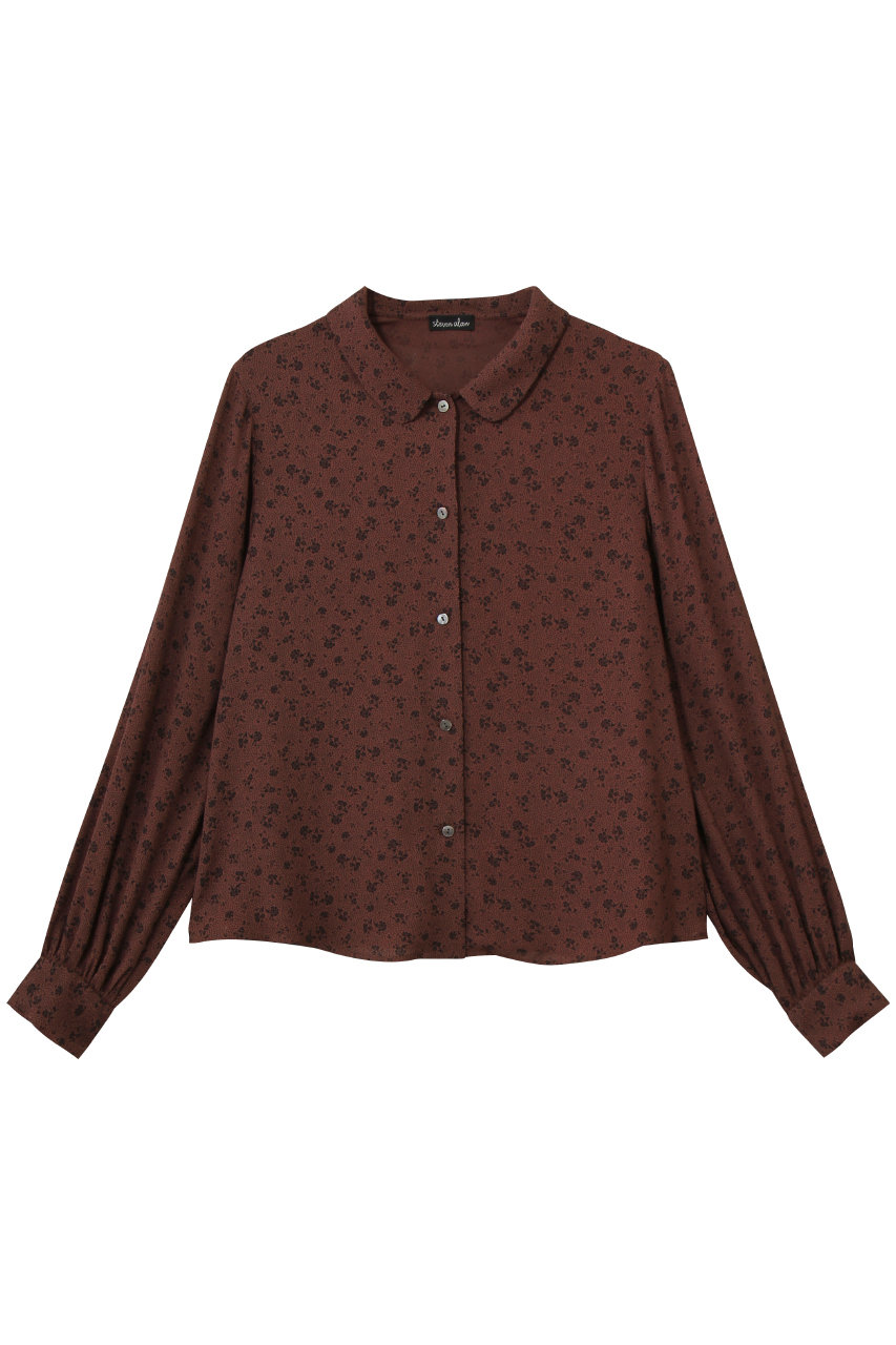 Steven Alan ドット フラワー ブラウス (ダークブラウン, S) スティーブン アラン ELLE SHOP