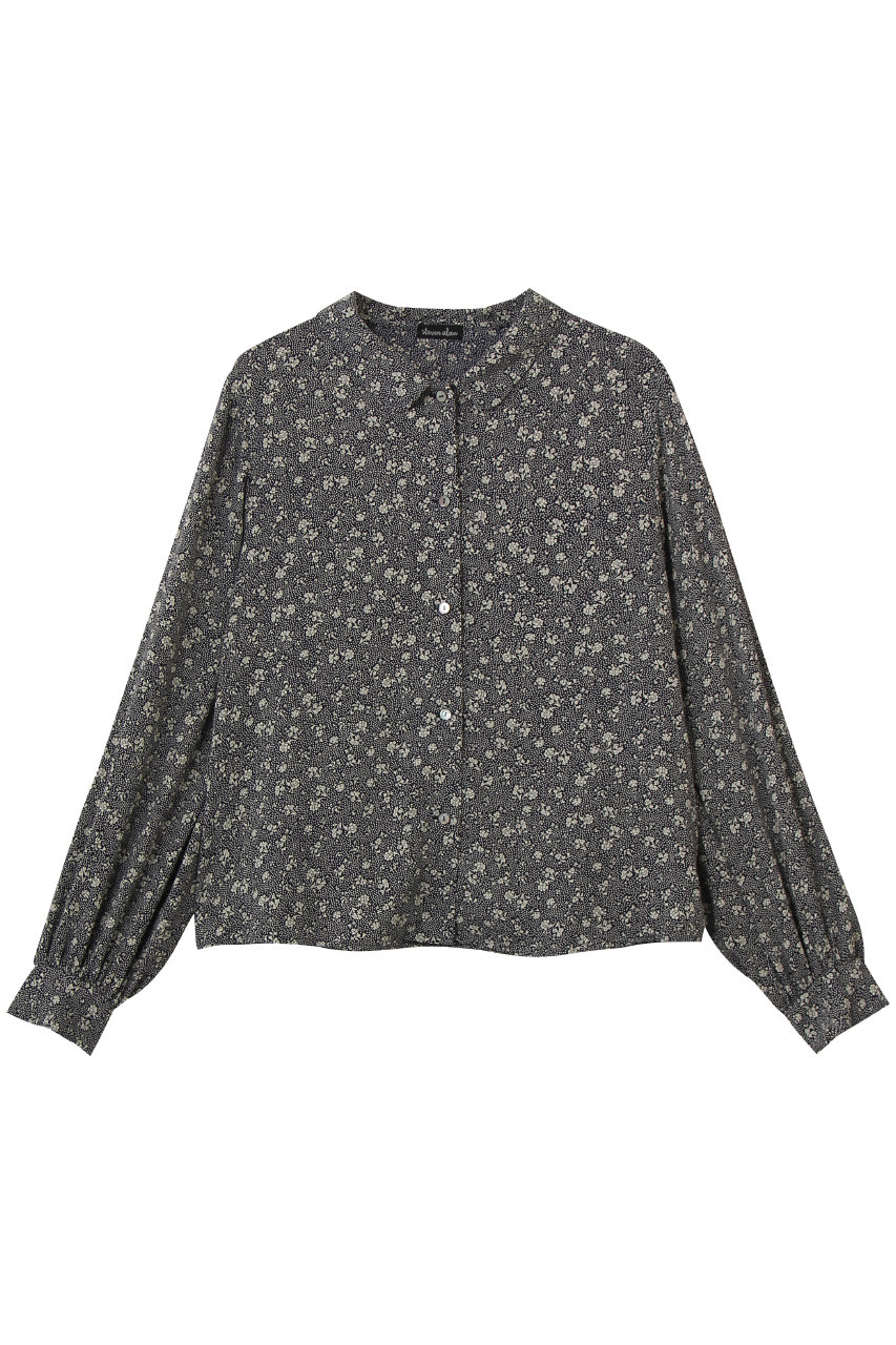 Steven Alan ドット フラワー ブラウス (ネイビー, M) スティーブン アラン ELLE SHOP