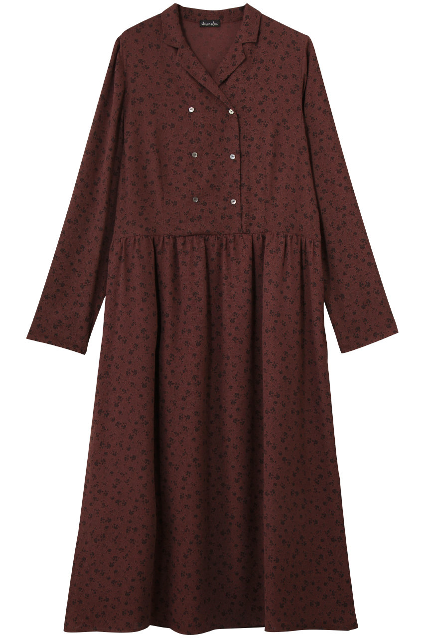 Steven Alan ドット フラワー ワンピース (ダークブラウン, M) スティーブン アラン ELLE SHOP