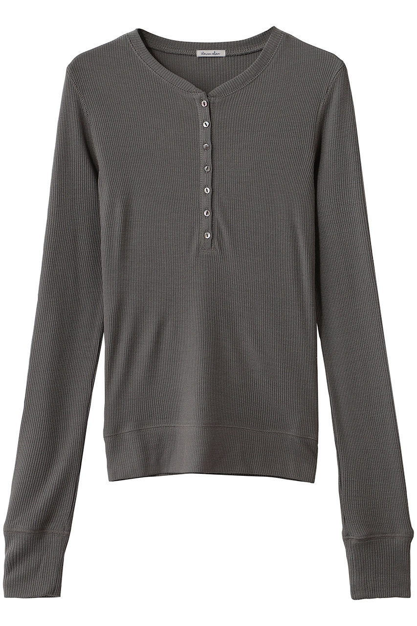 Steven Alan ウールヘンリーネックプルオーバー (ミッドグレー, F) スティーブン アラン ELLE SHOP
