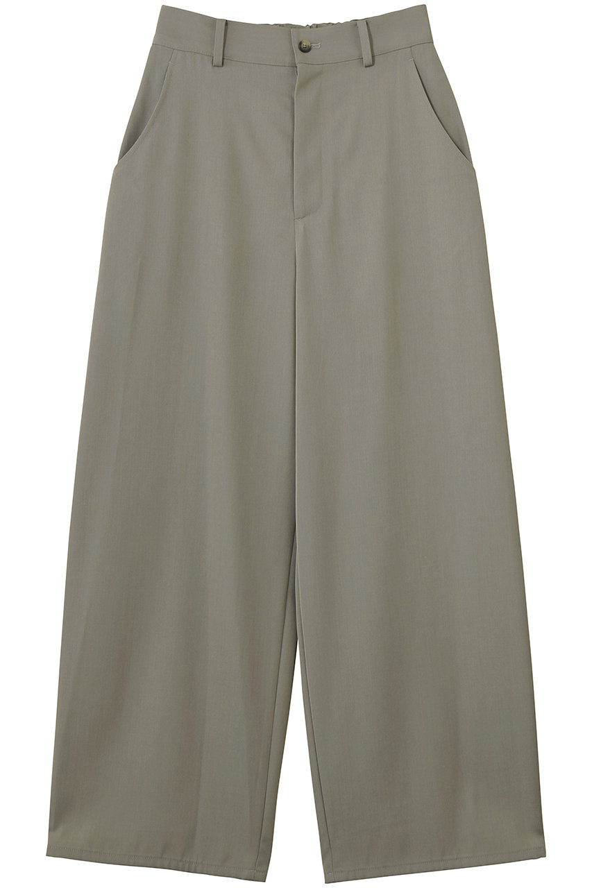 Steven Alan シャンブレーツイル ワイドシルエットパンツ (オリーブ, M) スティーブン アラン ELLE SHOP