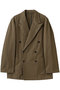 【MEN】コットン/リネン ツイル ダブルブレステッド 6B ジャケット スティーブン アラン/Steven Alan オリーブ