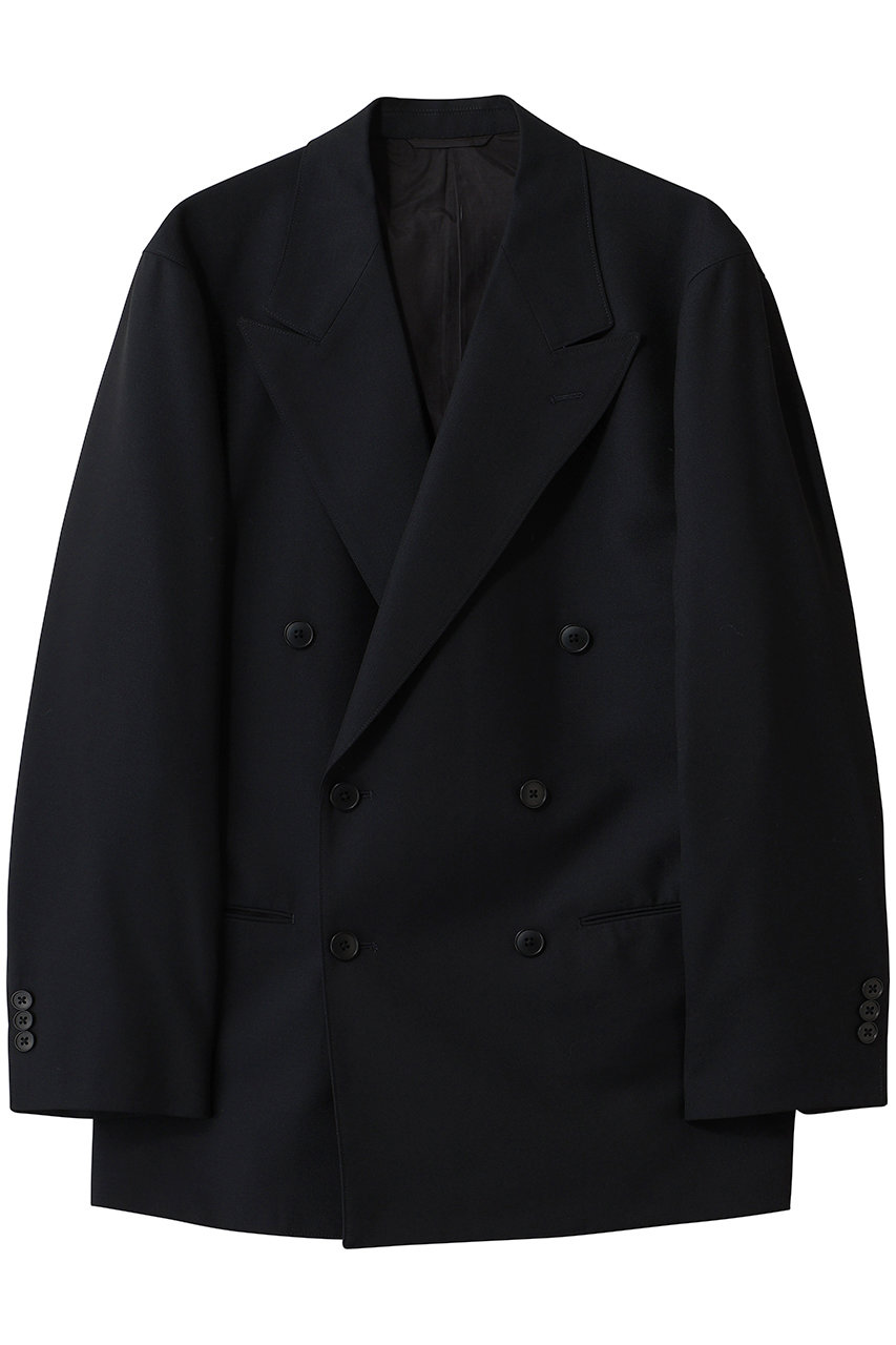 Steven Alan 【MEN】マットピケ ダブルブレステッド 6B ジャケット (ネイビー, S) スティーブン アラン ELLE SHOP