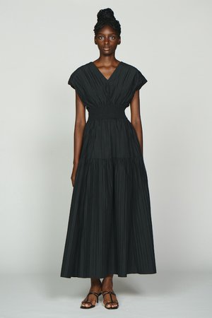 オスロー/OSLOWのプリーツライクジャカードドレス(110500/110502)