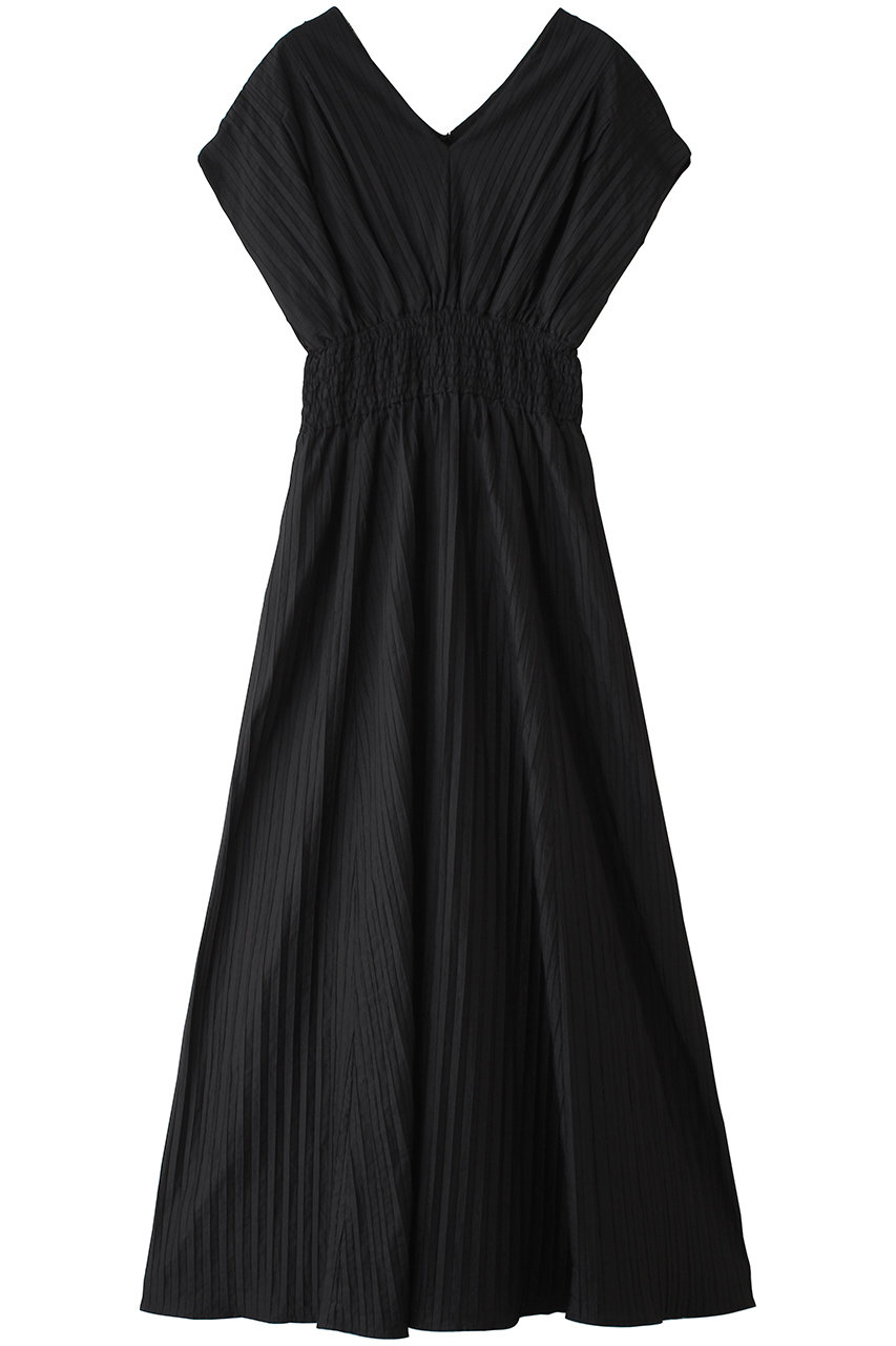 オスロー/OSLOWのプリーツライクジャカードドレス(ブラック/4801-310251)