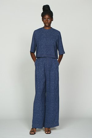 オスロー/OSLOWのデニム柄両面プリントトップス(110100/110102)