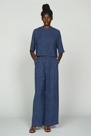 オスロー/OSLOWのデニム柄両面プリントパンツ(110600/110604)