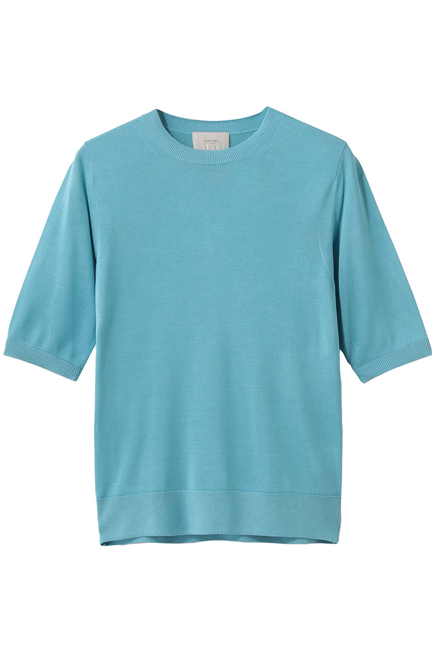 オスロー/OSLOWのマルベリーシルクトップス(ピーコックブルー/4809-200261)