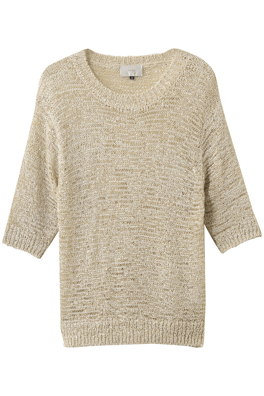 オスロー/OSLOWのシルクテープヤーントップス(ベージュ/4809-240261)