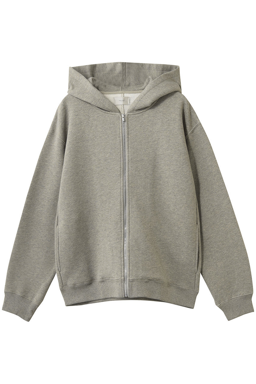 オスロー/OSLOWのコットンカラートップ杢糸フーディ(グレーエクリュ/4808-050261)