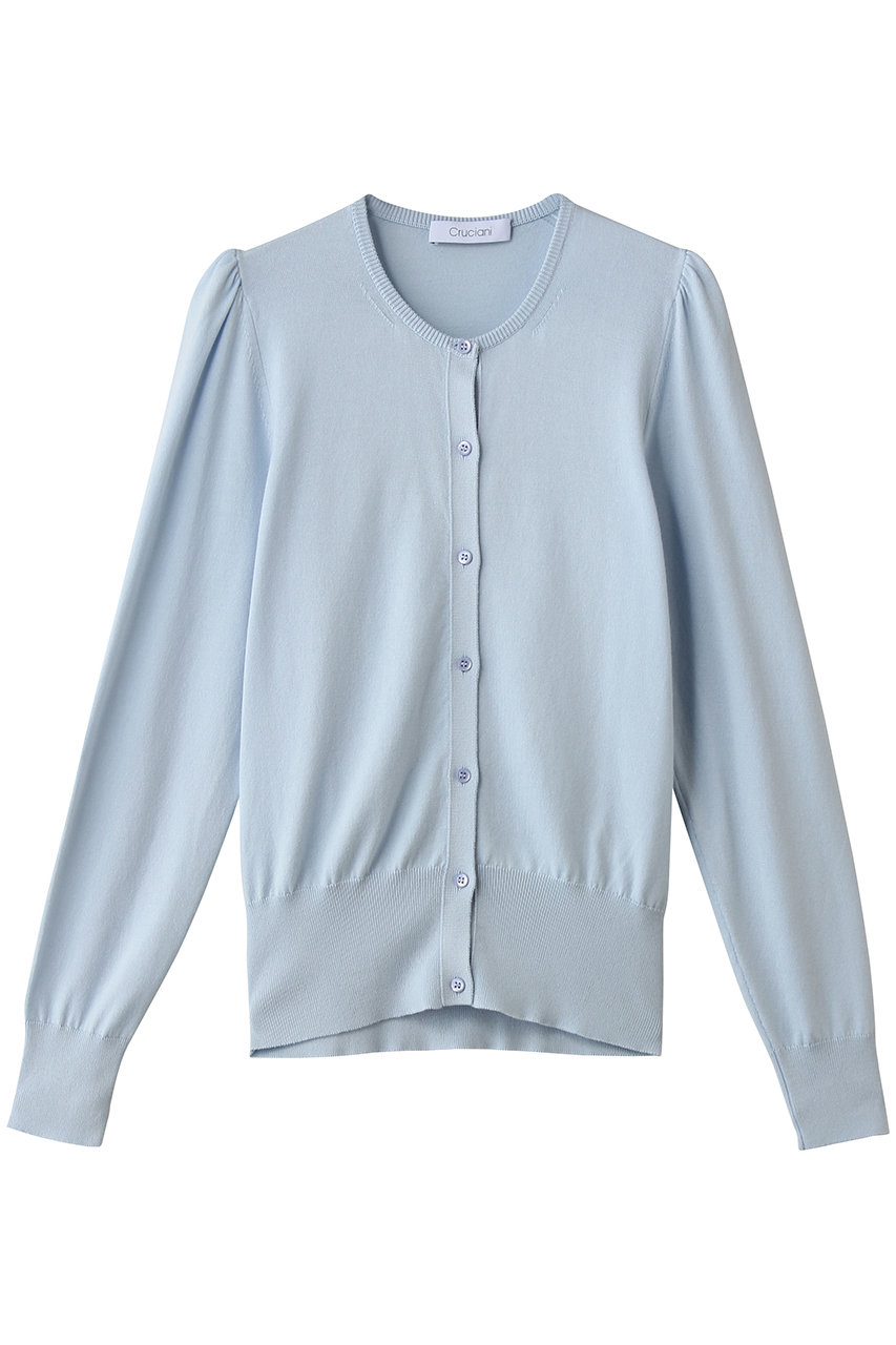 ストラスブルゴ/STRASBURGOの【CRUCIANI】27ゲージ パフスリーブ カーディガン(ライトブルー/CDY202)