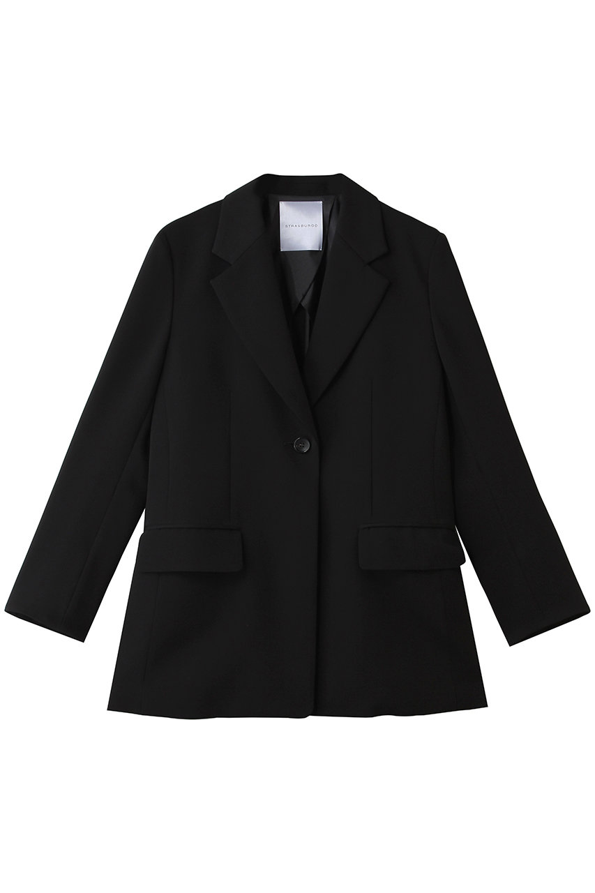 ストラスブルゴ/STRASBURGOの【ESSENTIAL】ジョーゼット テーラードジャケット(ブラック/262203)