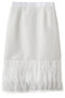 フリンジジャカード タイトスカート ストラスブルゴ/STRASBURGO ホワイト