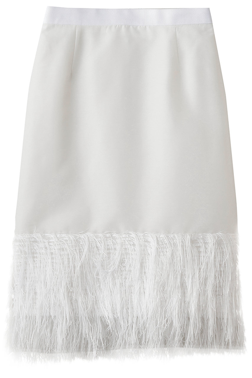 ストラスブルゴ/STRASBURGOのフリンジジャカード タイトスカート(ホワイト/262500)