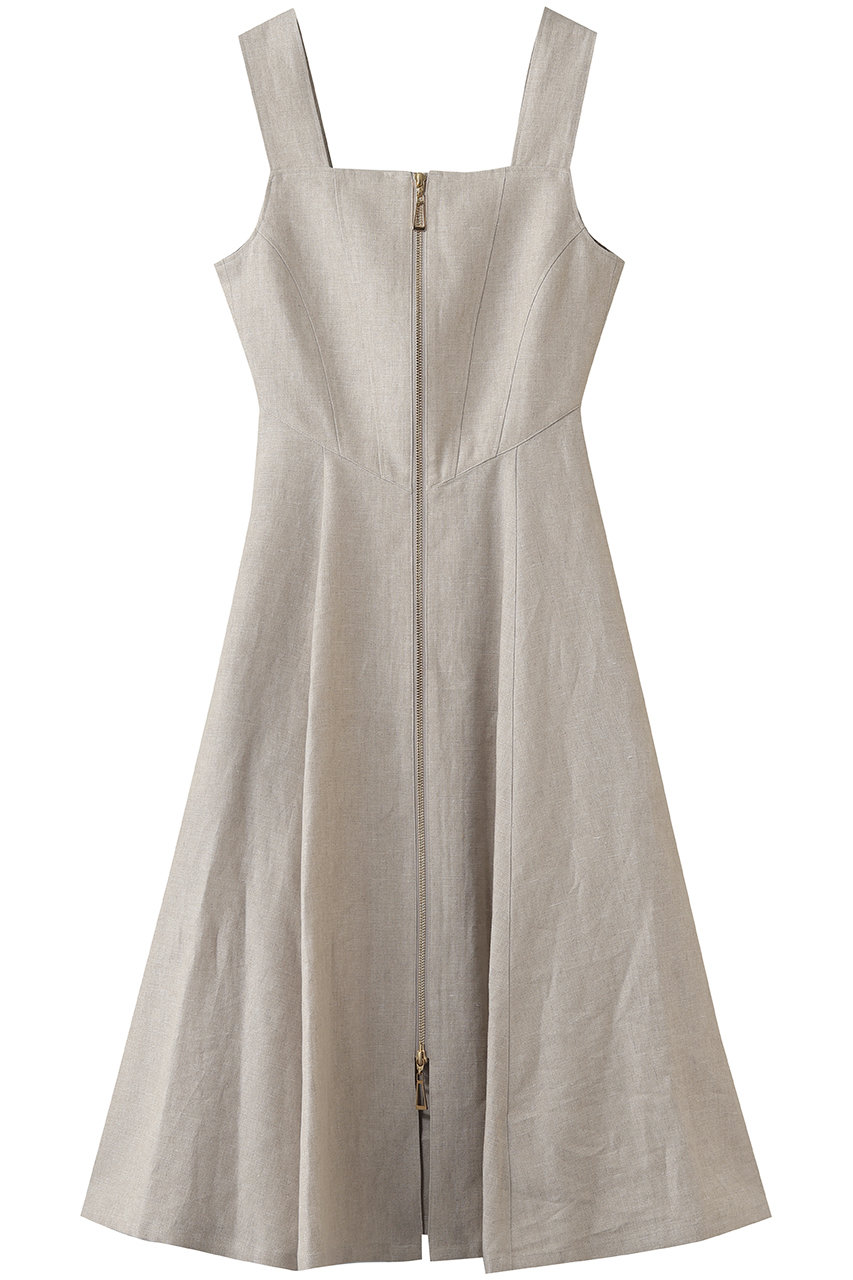 ストラスブルゴ/STRASBURGOのリネン ZIPワンピース(ベージュ/262403)