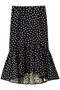 ドット柄 マーメイドスカート ストラスブルゴ/STRASBURGO ブラック