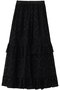 カットワーク ティアードスカート ストラスブルゴ/STRASBURGO ブラック