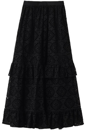 ストラスブルゴ/STRASBURGOのカットワーク ティアードスカート(110700/110703)