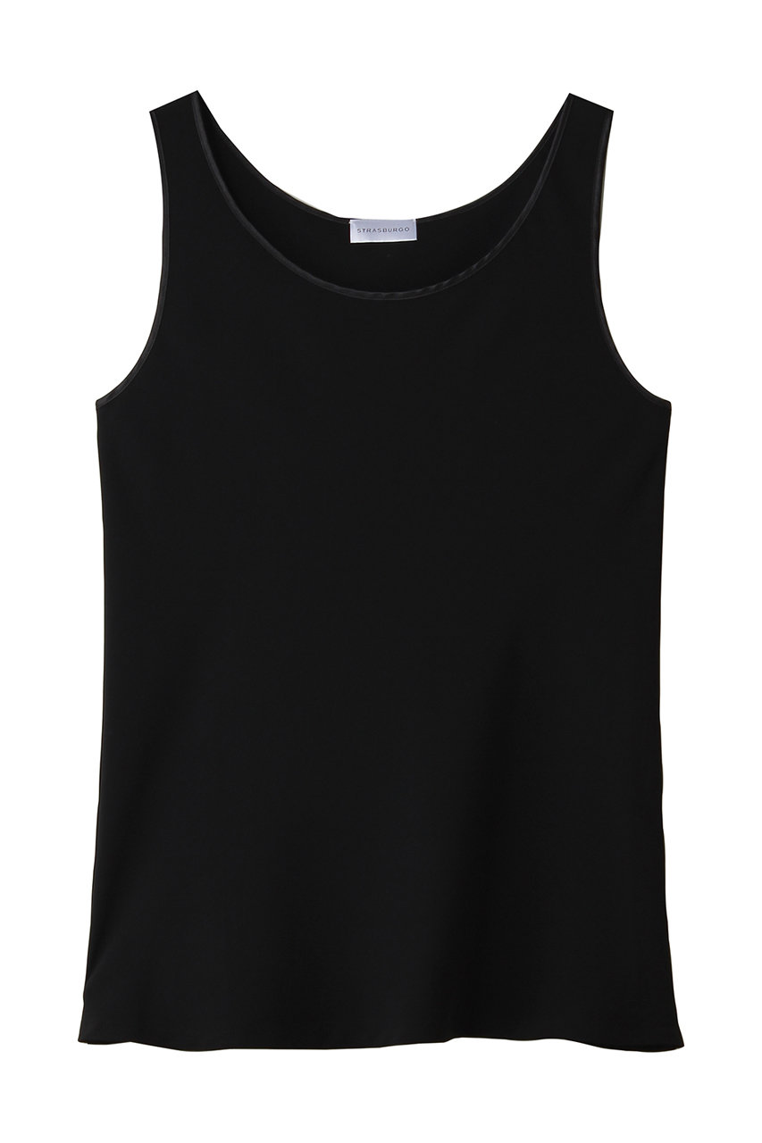 ストラスブルゴ/STRASBURGOのサテンタンクトップ ブラウス(ブラック/262801)