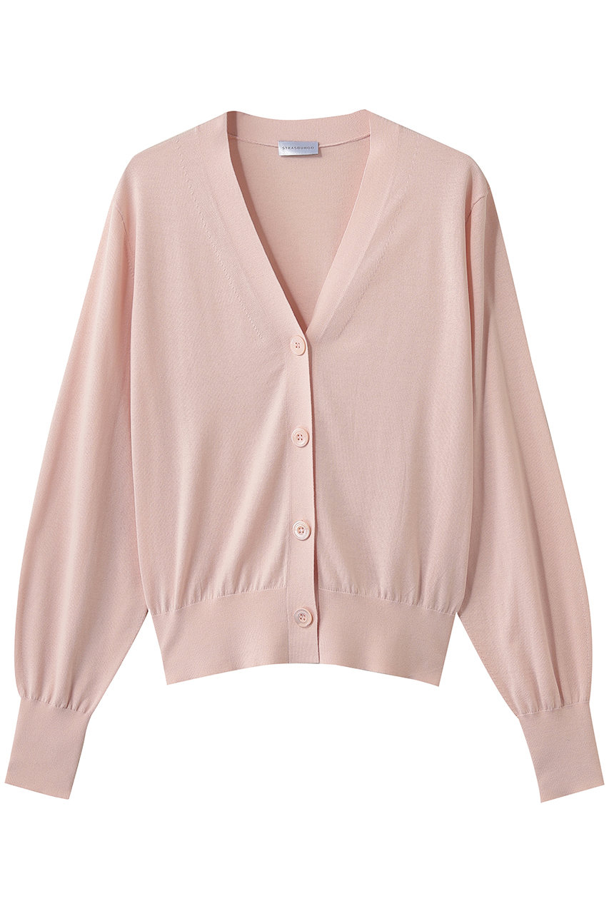 ストラスブルゴ/STRASBURGOのシルクコットン Vネックカーディガン(ライトピンク/262700)