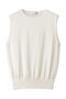 シルクコットン ノースリーブニット ストラスブルゴ/STRASBURGO ホワイト