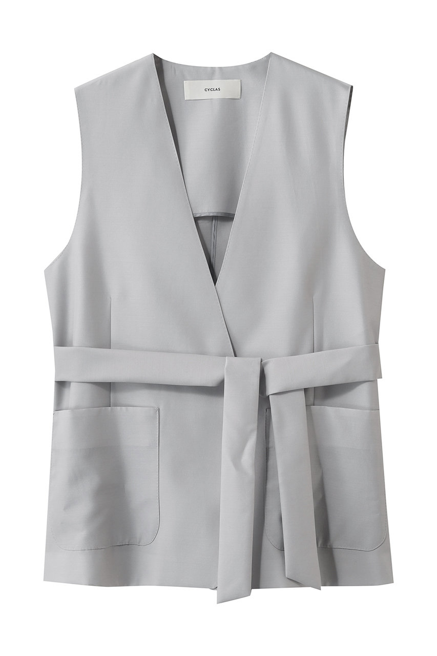 ストラスブルゴ/STRASBURGOの【CYCLAS】ウールシルク ジレ(ライトグレー/226200_2)