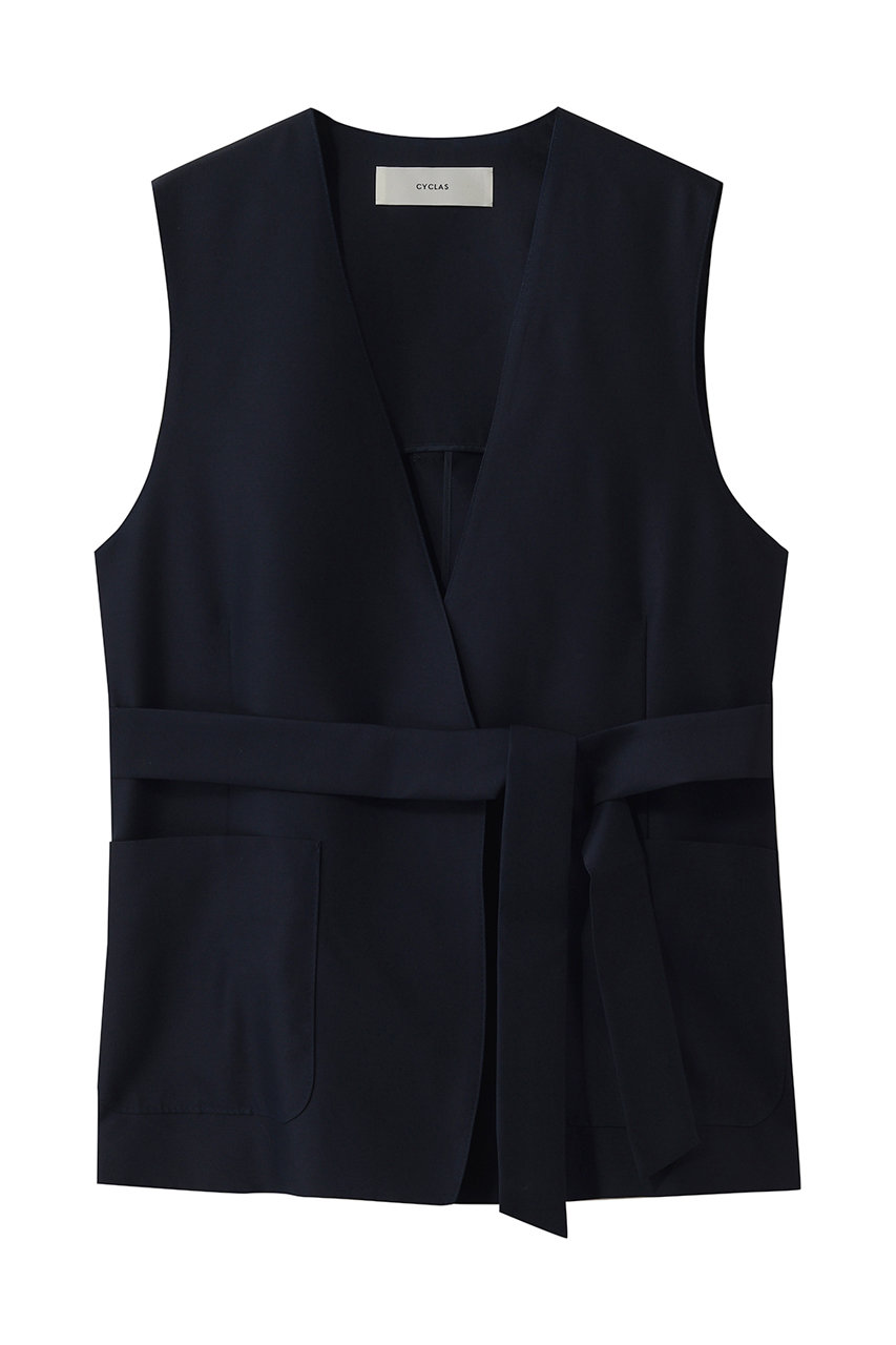 ストラスブルゴ/STRASBURGOの【CYCLAS】ウールシルク ジレ(ネイビー/226200_2)