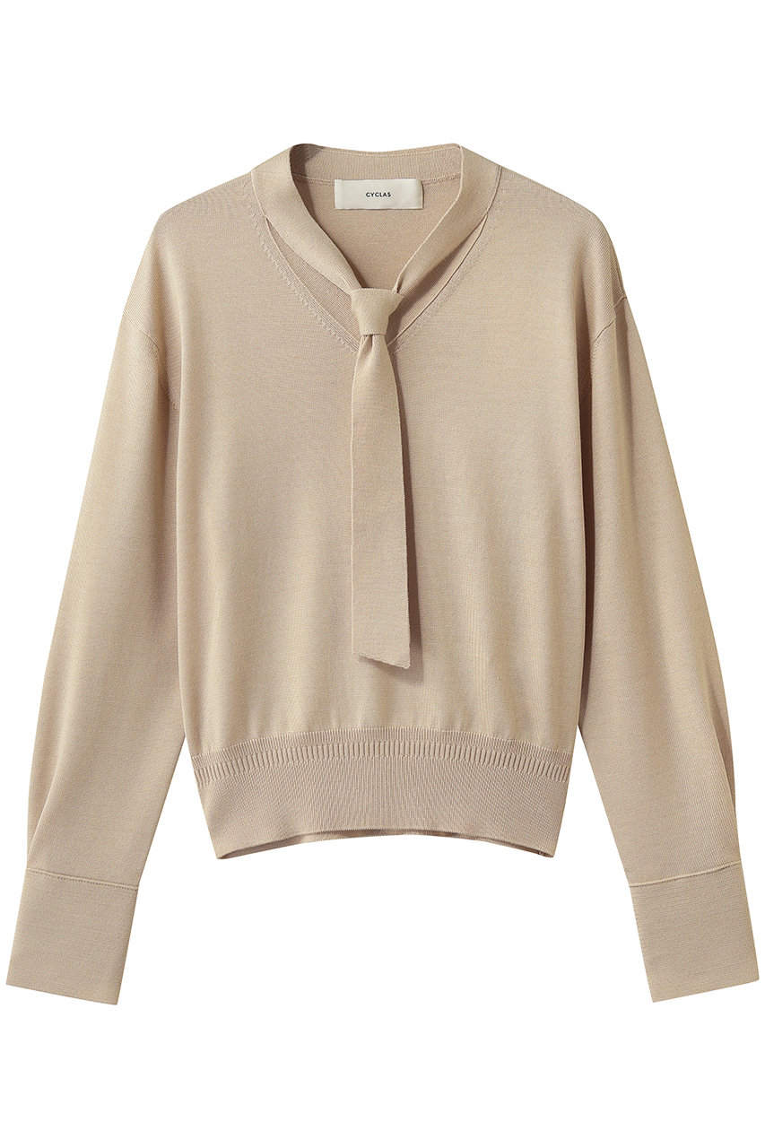 ストラスブルゴ/STRASBURGOの【CYCLAS】シルク混 ボウタイニット(ベージュ/126200_12)