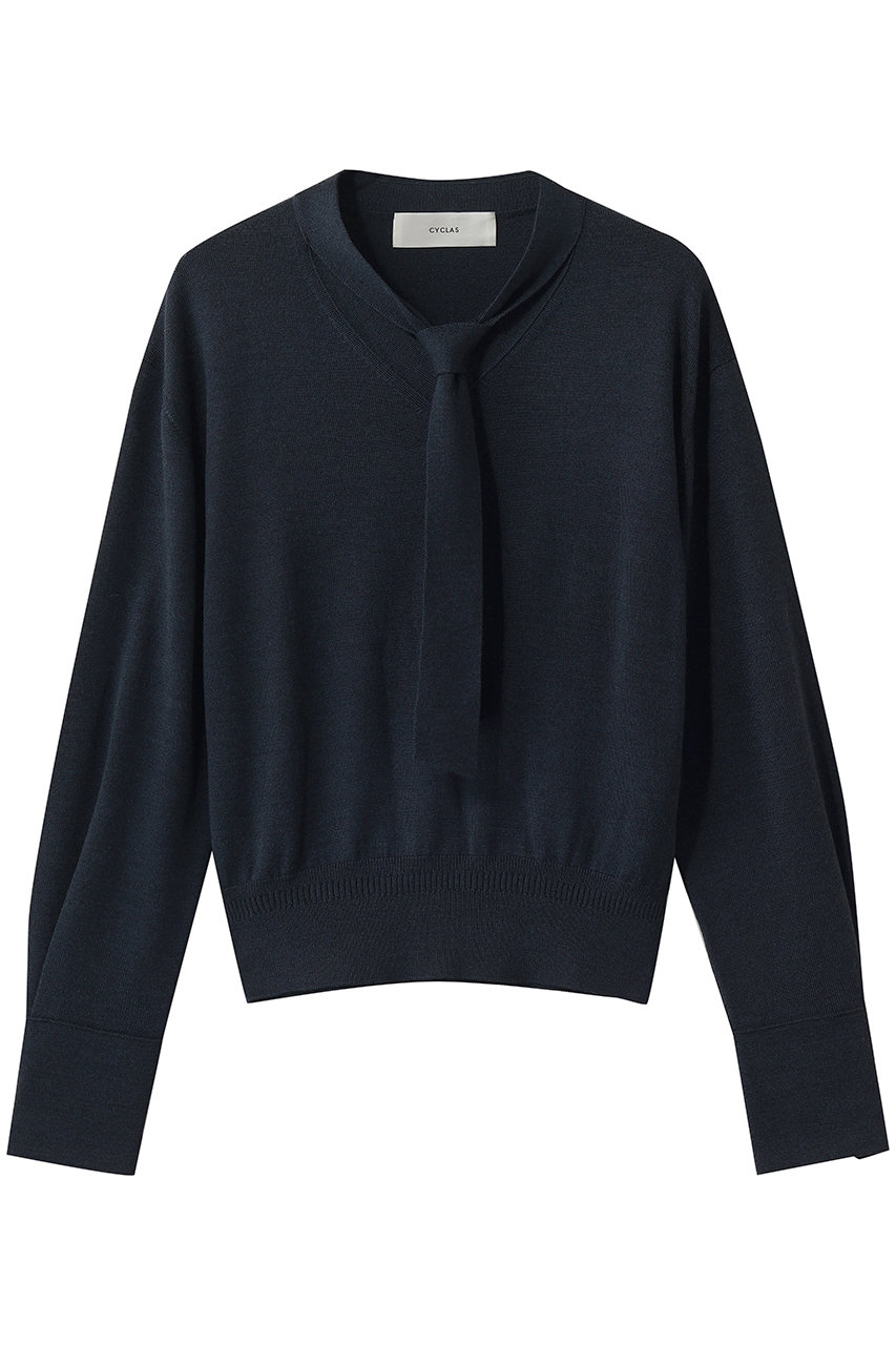 ストラスブルゴ/STRASBURGOの【CYCLAS】シルク混 ボウタイニット(ネイビー/126200_12)