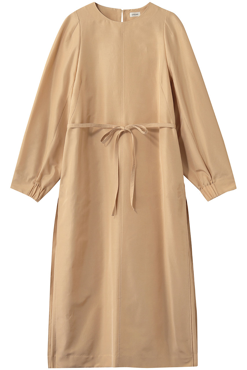 ストラスブルゴ/STRASBURGOの【CYCLAS】シルクコットン サイドプリーツワンピース(シャンパン/526200_12)