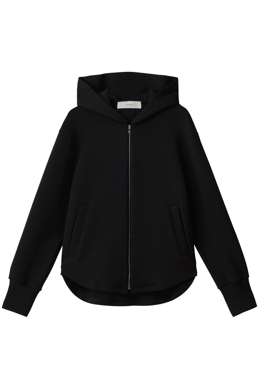 STRASBURGO 【CYCLAS】ダンボールニット パーカー (ブラック, 34(7号)) ストラスブルゴ ELLE SHOP