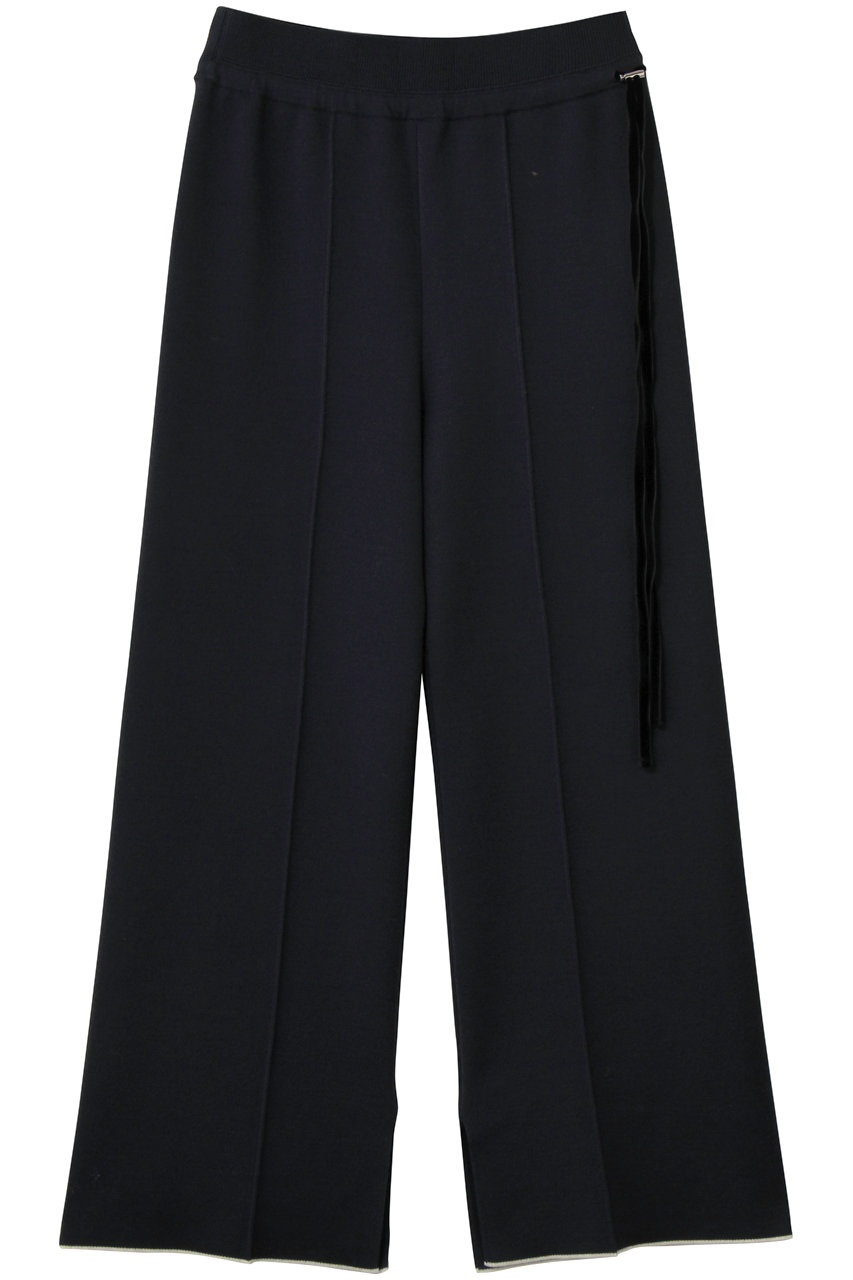STRASBURGO 【CYCLAS】スムースニットパンツ (ネイビー, 34(7号)) ストラスブルゴ ELLE SHOP