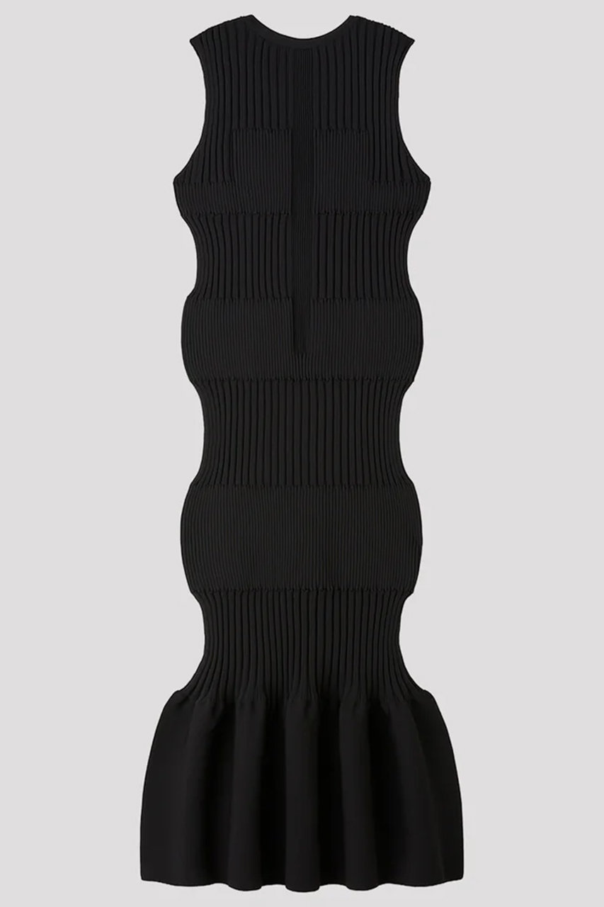 CFCL(シーエフシーエル)｜FLUTED SLEEVELESS MERMAID DRESS/BLACK の