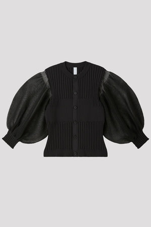 シーエフシーエル/CFCLのFLUTED LUCENT PUFF SLEEVE CARDIGAN