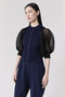 FLUTED LUCENT PUFF SLEEVE CARDIGAN シーエフシーエル/CFCL