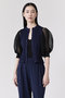 FLUTED LUCENT PUFF SLEEVE CARDIGAN パフスリーブカーディガン シーエフシーエル/CFCL