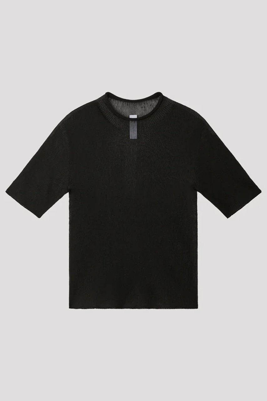 シーエフシーエル/CFCLのPORTRAIT LUCENT SHORT SLEEVE TOP(BLACK/CF012KN140JP00)
