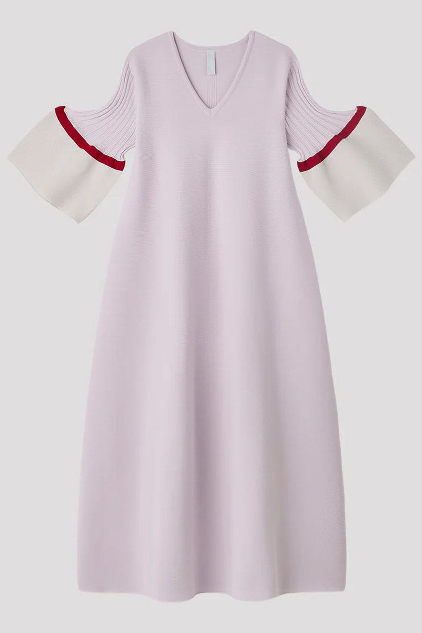 シーエフシーエル/CFCLのPOTTERY SHORT BELL SLEEVE FLARE DRESS(LAVENDER FOG MULTI/CF012KH168JP00)