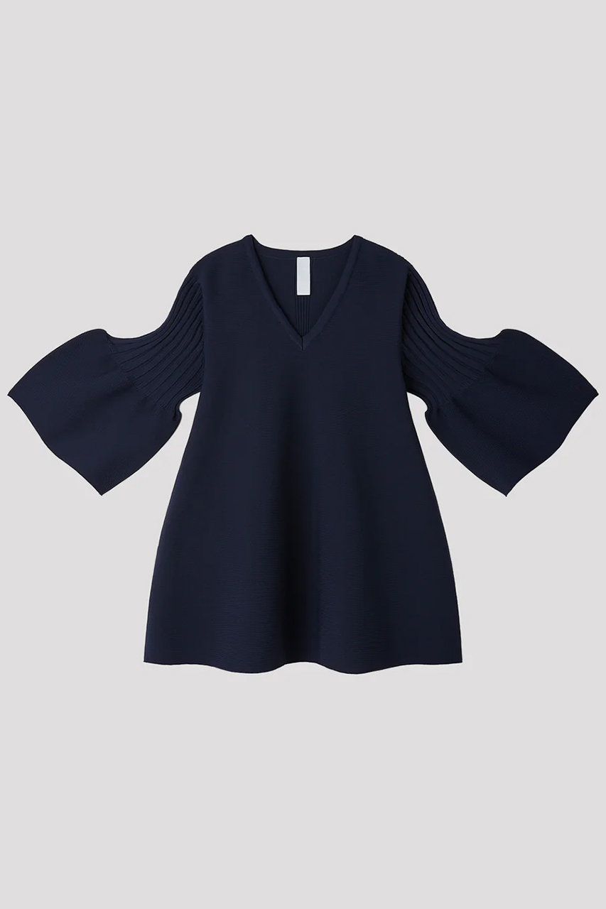 シーエフシーエル/CFCLのPOTTERY SHORT BELL SLEEVE FLARE TOP(NAVY/CF012KN209JP00)