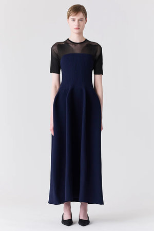 シーエフシーエル/CFCLのPOTTERY LUCENT DECOLLETAGE SHORT SLEEVE DRESS(110500/110502)