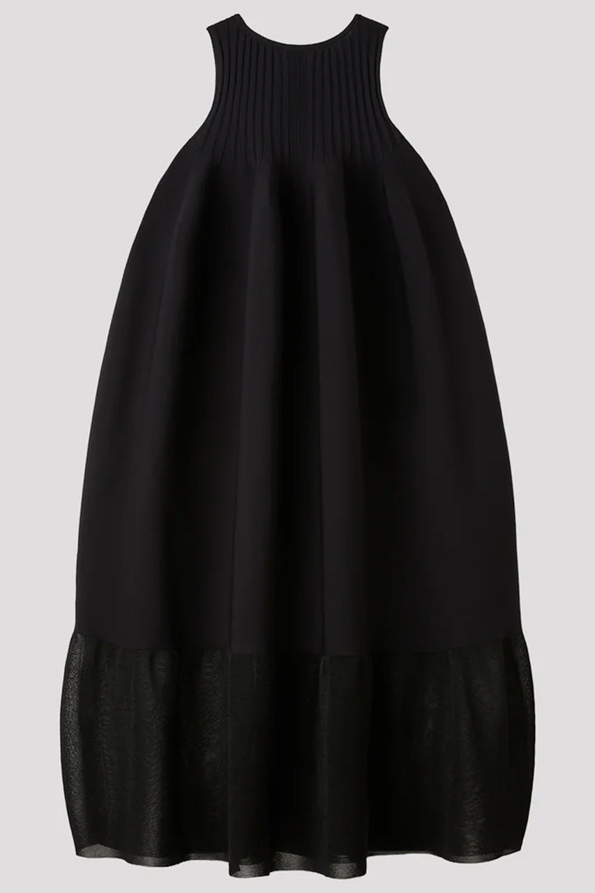 CFCL(シーエフシーエル)｜POTTERY LUCENT SLEEVELESS BUST FLARE DRESS