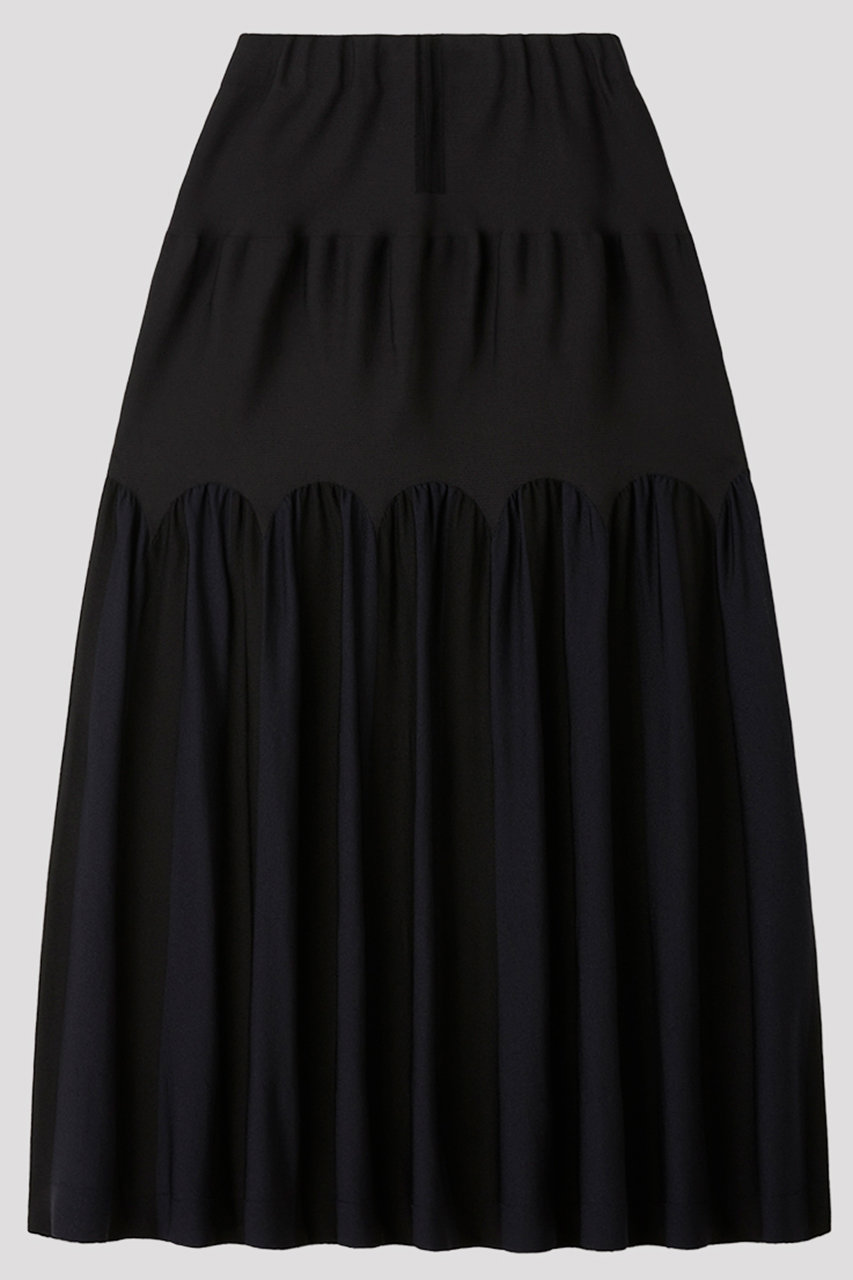 CFCL(シーエフシーエル)｜ARCHED FLARE SKIRT/BLACK MULTI の通販