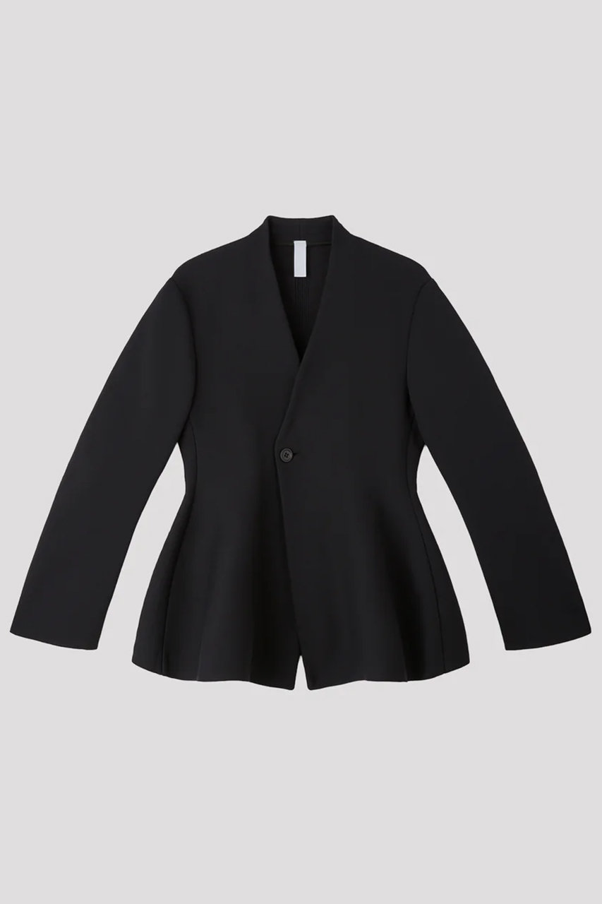 シーエフシーエル/CFCLのMILAN COLLARLESS FLARE JACKET(BLACK/CF012KD151JP00)