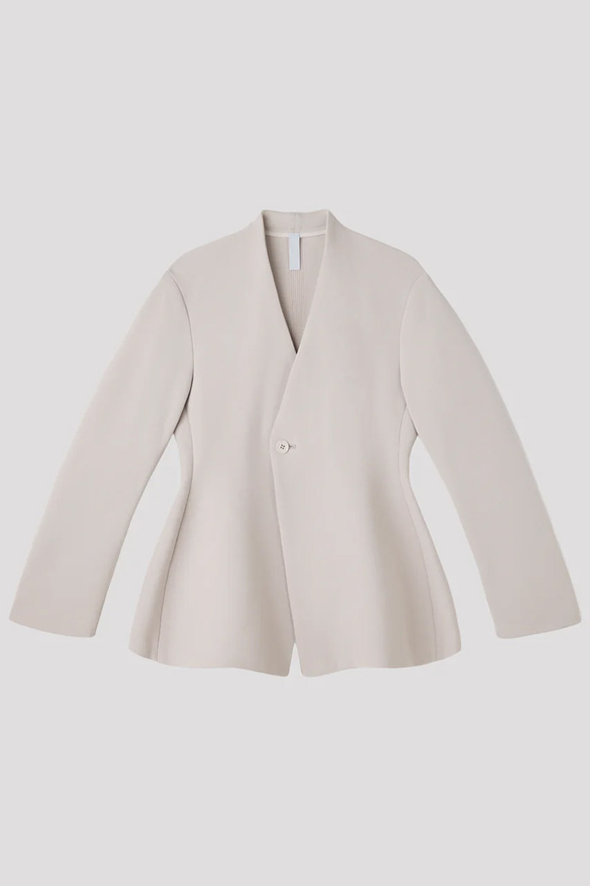 シーエフシーエル/CFCLのMILAN COLLARLESS FLARE JACKET(LINEN BEIGE/CF012KD151JP00)