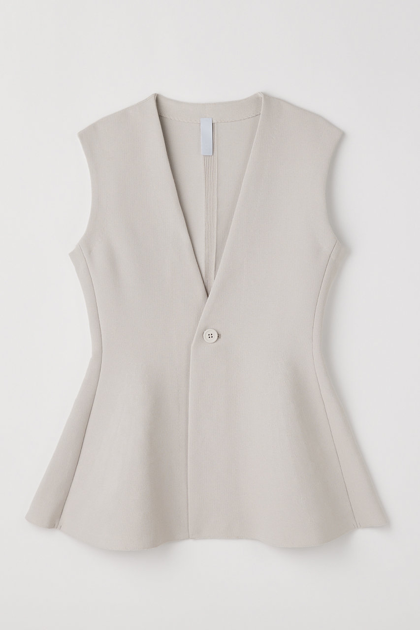 シーエフシーエル/CFCLのMILAN FLARE VEST フレアベスト(LINEN BEIGE/CF012KL036JP00)