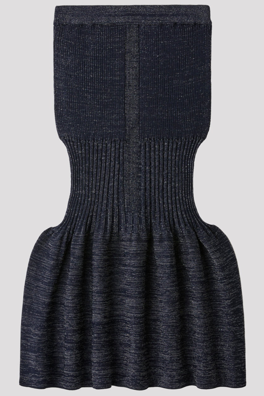 CFCL(シーエフシーエル)｜FLUTED GLITTER MERMAID SKIRT/NAVY-SILVER