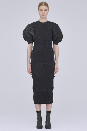 シーエフシーエル/CFCLのFLUTED GLITTER SHORT PUFF SLEEVE DRESS(110500/110502)