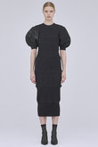 FLUTED GLITTER SHORT PUFF SLEEVE DRESS ショートパフスリーブワンピース
