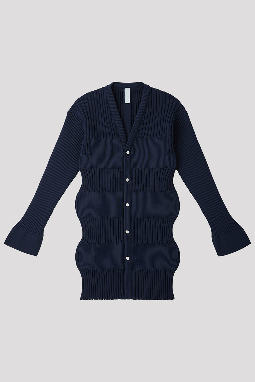 シーエフシーエル/CFCLのFLUTED LONG CARDIGAN(NAVY/CF009KE060_CF010KE120JP00)