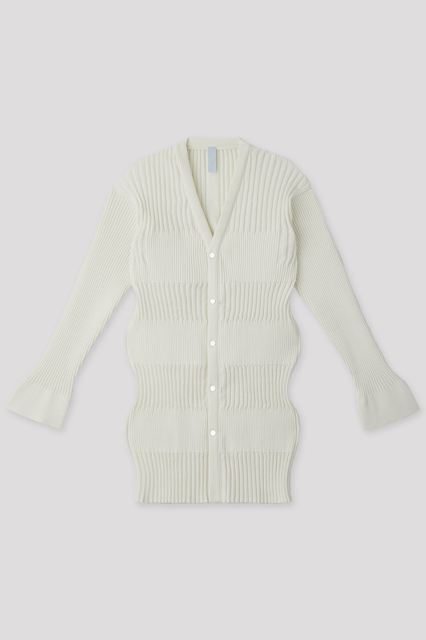 シーエフシーエル/CFCLのFLUTED LONG CARDIGAN(WHITE/CF009KE060_CF010KE120JP00)